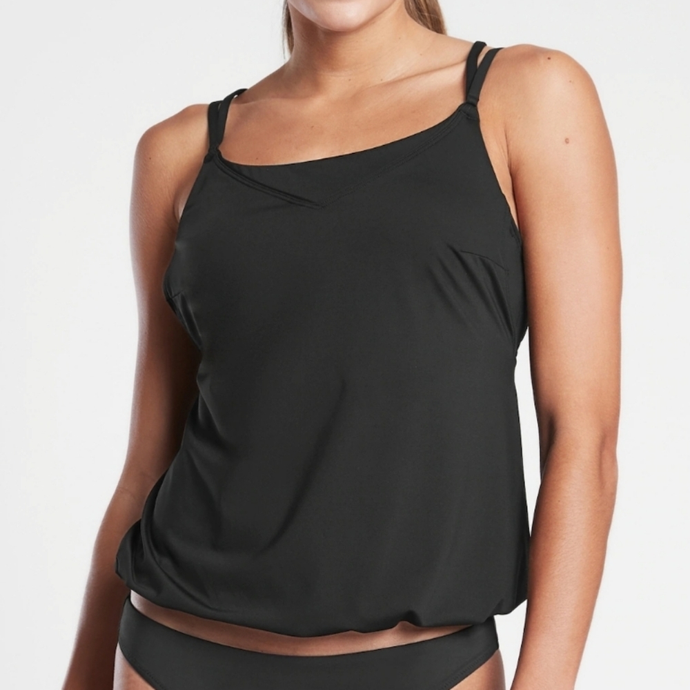 NWT ATHLETA SEASCAPE BLOUSY TANKINI 36D/DD